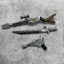 Custom Weathered Mandalorian Weapons Set Blocks Accessories for Minifigures