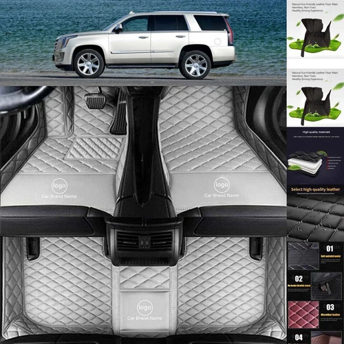For Cadillac Escalade Car Floor Mats Luxury Custom Cargo Liners Mats Waterproof - Picture 5 of 33