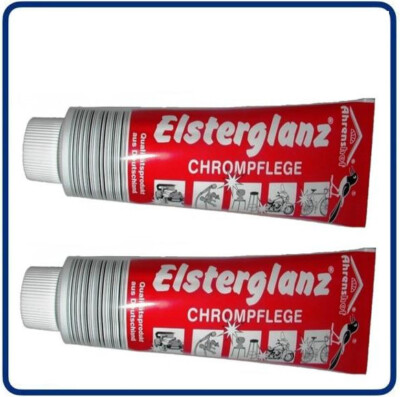 2x Elsterglanz Chrompflege Politur Paste 150ml