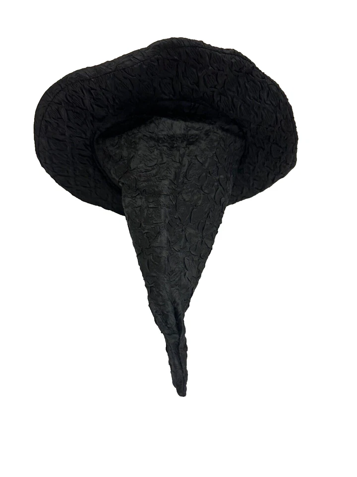 Sombrero de bruja negro pequeño usado 8" redondo Foto 3 de 4