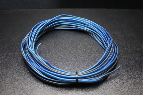 12 14 16 GAUGE BLUE GREY SPEAKER WIRE AWG CABLE POWER GROUND STRANDED CAR LOT - Picture 5 of 8