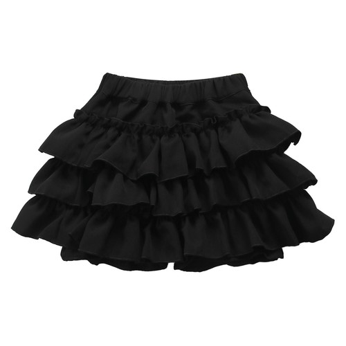 Kids Girls Pleated Skirts Skorts Tiered Layers Ruffle A Line Built-in Shorts - Picture 17 of 70