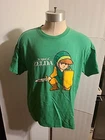 VTG NINTENDO THE LEGEND OF ZELDA LINK XL SHIRT GREEN BIG LOGO NES VIDEO GAMES