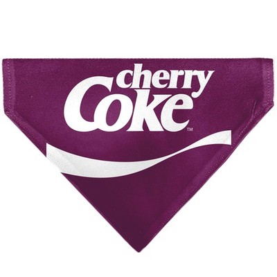 Coca-Cola Pet Bandana Cherry Coke Wave Logo Burgundy White Slip On Collar Bandan