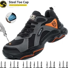 Safety Shoes Men Work Shoes Steel Toe Sneaker Puncture Proof Protective Shoes