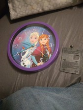 Disney Frozen ELSA  ANNA Musical Wall Clock 8" X 8" - Plays Let it Go 