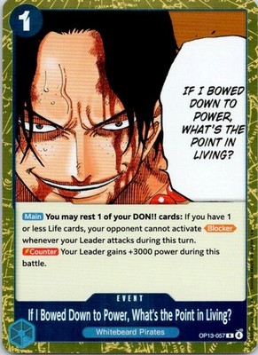 If I Bowed Down to Power, What's the Point in Living? R Carrying On His Will OP1
