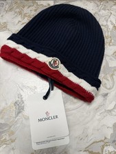 Cappello Moncler Beanie Junior Ragazzo Navy Taglia Large #REFV3