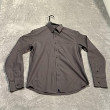 UNTUCKit Sangiovese Shirt Mens Small Gray Slim Fit Wrinkle Free Button Down