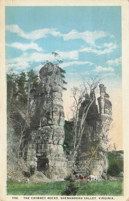 Chimney Rocks Shenandoah Valley Virginia Postcard J.P. Bell Co. Posted 1914