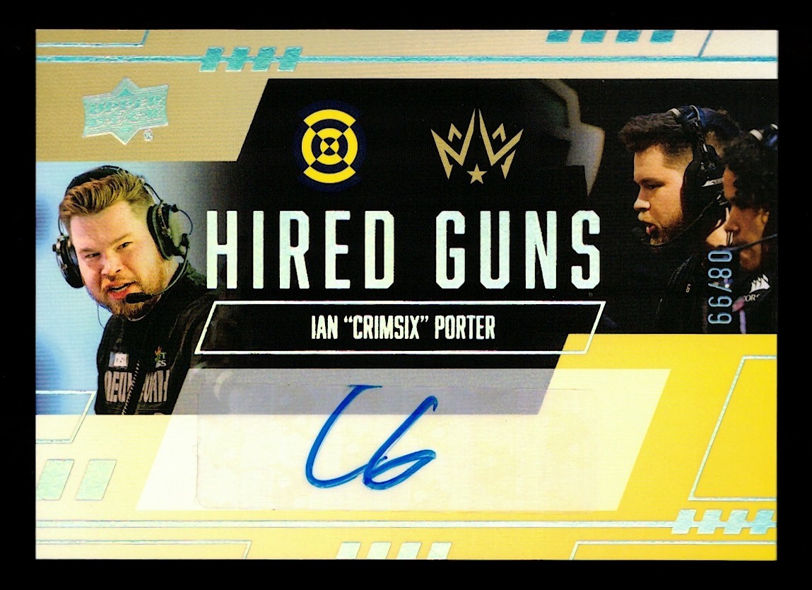 2022-23 Upper Deck Call of Duty League Hired Guns Auto #HG-12 Crimsix 08/99