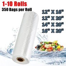 350 Bags per roll Plastic Produce On Roll Clear Bag Kitchen Food Fruit Storage