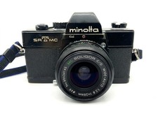 Minolta SRT MC + Soligor 28mm f/2.8 Kit Set Analog SLR 35mm Kamera Objektiv Body