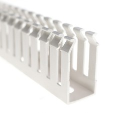 WEILAND ELECTRIC DNG37020 0.75 x 1.50" PVC OPEN SLOTED WIRING DUCT W/COVER 6