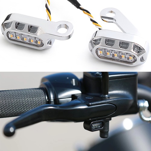Mi-ni LED DRL Turn Signal Indicator Blinker Light For Harley Sportster XR1200X - Picture 4 of 24