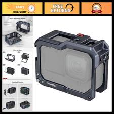 GoPro Camera Cage for Hero 9/10/11/12/13 - Lens Filter Compatible, 2 Cold Shoe M