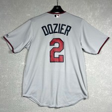 Majestics Minnesota Twins Brian Dozier #2 Cool Base Jersey Gray Men’s Medium