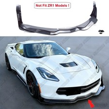 For Chevy Corvette C7 2014-2019 Front Lip Splitter Spoiler Carbon Fiber Look For Chevy Corvette C7 2014-2019 Front Lip Splitter Spoiler Carbon Fiber Look