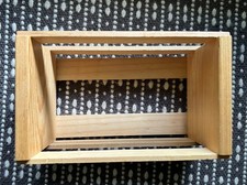 Napa Valley Box Co Wooden Shelf Crate 20 CD DVD Storage Rack Holder