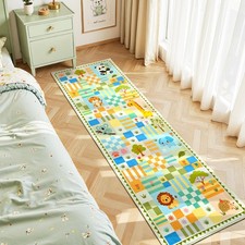 2x6 Green Runner Rug for Bedroom, Hallway Washable Rug, Soft Non-Slip Carpet ...