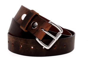 Ceinture en cuir véritable Buffalo pour hommes FULL GRAIN 1 1/2" largeur USA Fait à la main par Amish