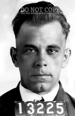 John Dillinger Mugshot Photograph 11 X 17 | RARE 1933 Mug Shot Picture | Poster