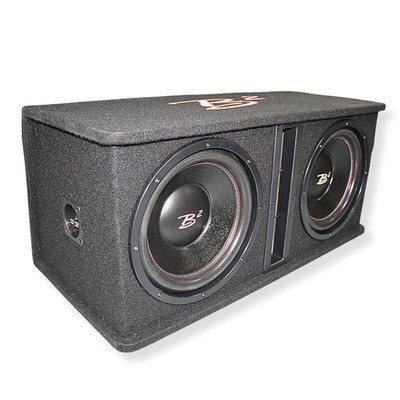 B2 Audio Dual 12'' 1000W RMS Dual 2 Ohm Vented Loaded Subwoofer Enclosure DVPE212