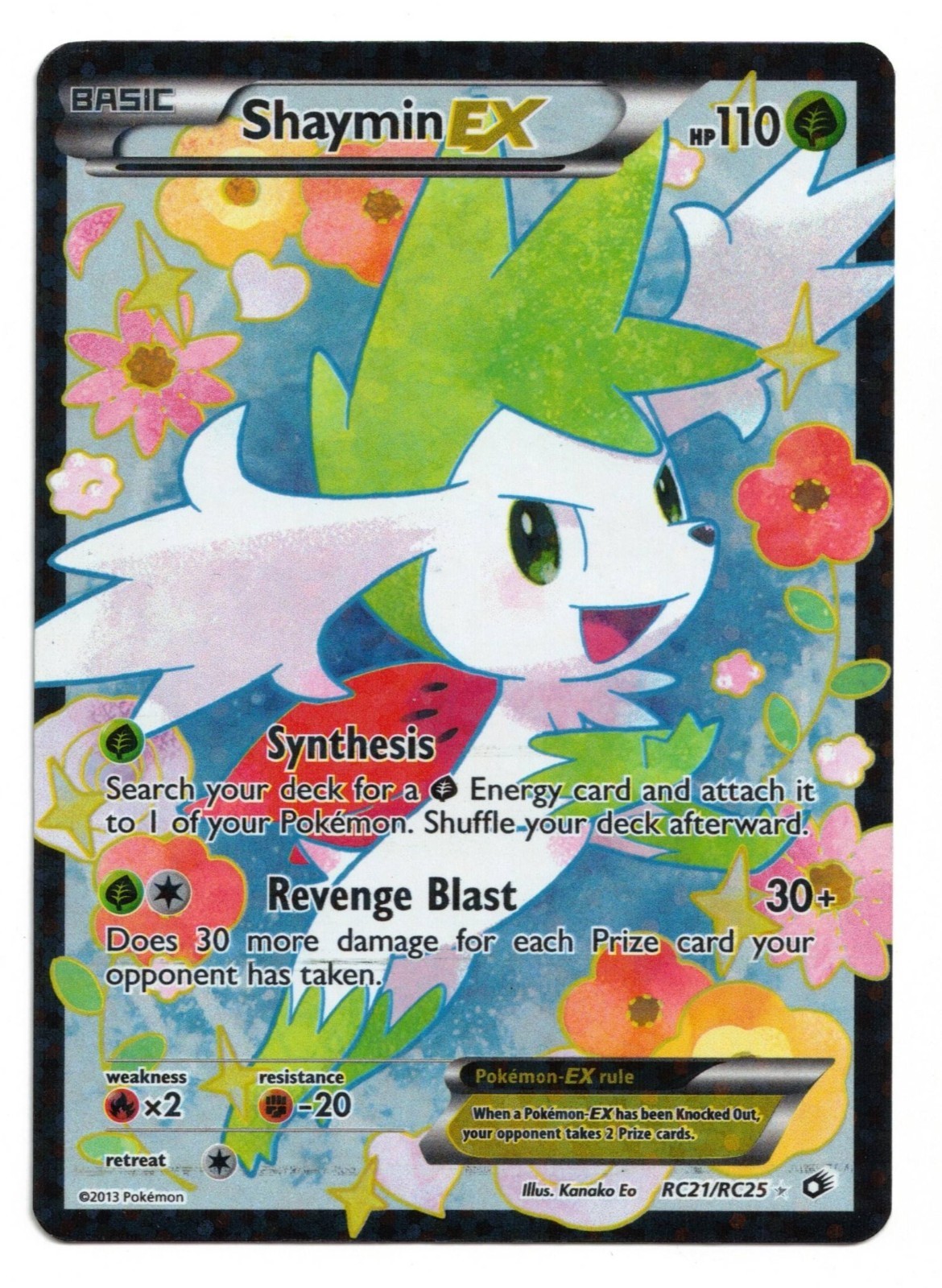 Pokemon Card: Shaymin EX RC21/RC25 FULL ART Legendary Treasures Ultra Rare! EX