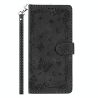 Samsung Galaxy A32 5G Secret Garden Schmetterling Schwarz Leder HüLle