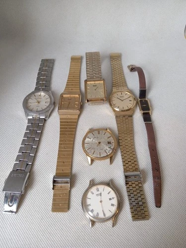 Joblot Of Seiko Watches, Spares Or Repairs, Not Working, Some Vintage