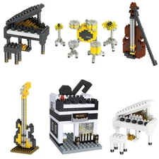 Micro Mini Building Blocks Sets for Kids Adult - 6 Packs Musical Instruments ...
