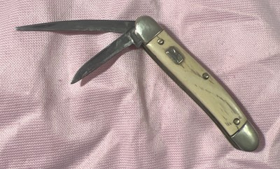 Vtg ANVIL PROV. U.S.A. Patent# 3.317.996 Stockman Pocket Knife 2 Blade WELL USED
