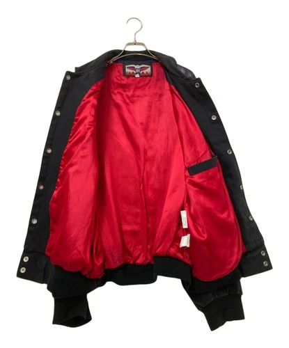 JEFF HAMILTON x LOONEY TUNES Collab Leather Switching Jacket Men's Size X Black image 4