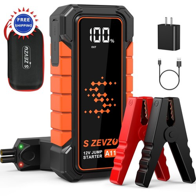 #ad Starter 5000A Portable Lithium Battery Booster 10.0L Gas 7.0L Diesel Jump ZEVZO $139.99