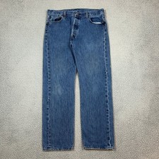 Levi's 501 Men's Jeans Blue Medium Wash 36x32 Denim Straight Leg Button Fly