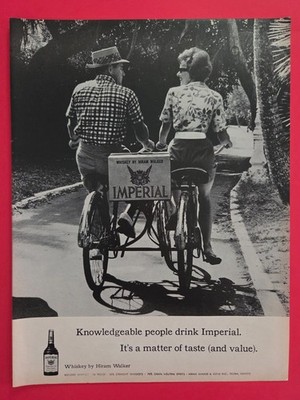 Vintage Hiram Walker Whiskey print ad from a 1962 LIFE magazine FREE Shipping