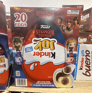 Kinder Joy Stranger Things Limited Edition 20 Egg Box Sweet Cream Cocoa Wafer