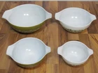 Lot of Vintage Pyrex Spring Blossom Crazy Daisy Nesting Mixing Bowl Set 401-404
