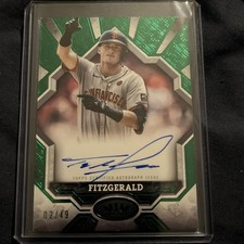 2025 Topps Tier One Tyler Fitzgerald Break Out Auto Green /49 Giants