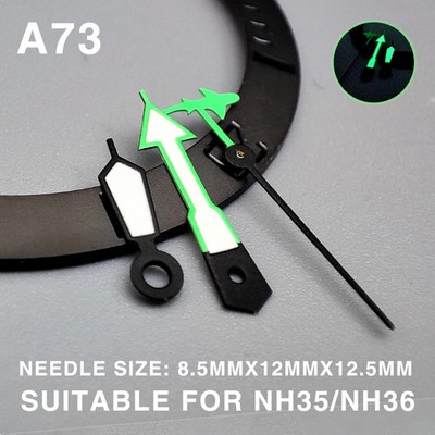 Watch Luminous Pointers Green & Blue Hands For NH35 NH36 4R36 Movement