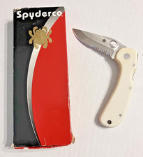 Spyderco Wayne Goddard White Micarta Pocket Knife C18WMPS Seki Japan New in Box!