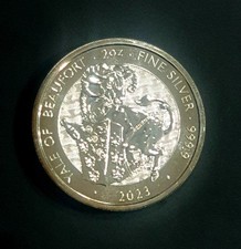 2023 TUDOR Beasts Yale of Beaufort Silver Coin the Royal Mint 2oz 999.9