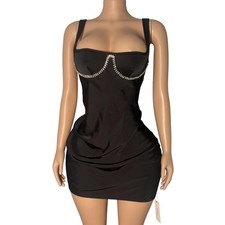 Rumored Brand Women's Black and Silver Cocktail Dress