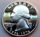 1976-s 40% silver DCAM proof bicentennial washington quarter   🔥🔥