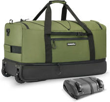 Collapsible  Expandable 100L-120L Large Rolling Duffle Bag - 30'' Waterproof Wh