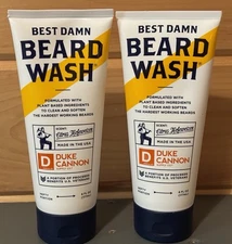DUKE CANNON Best DAMN BEARD WASH SUPPLY CO 6 OZ CITRUS HEFEWEIZEN Lot Of 2