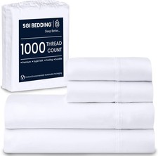 1000 Thread Count Sheet Set Queen - 100 Egyptian Cotton Sheets   16" Luxury ...