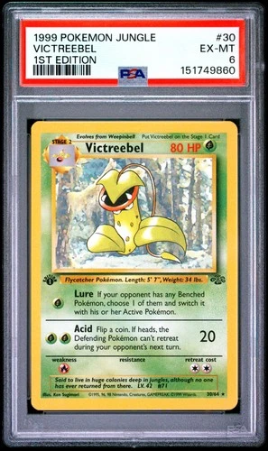 1999 POKEMON JUNGLE 1ST EDITION #30 VICTREEBEL PSA 6