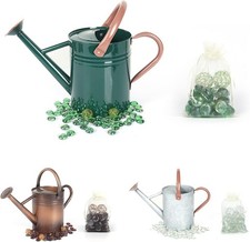 Metal Watering Can for Outdoor Plants, 1 Gallon Galvanized Steel Watering Can...