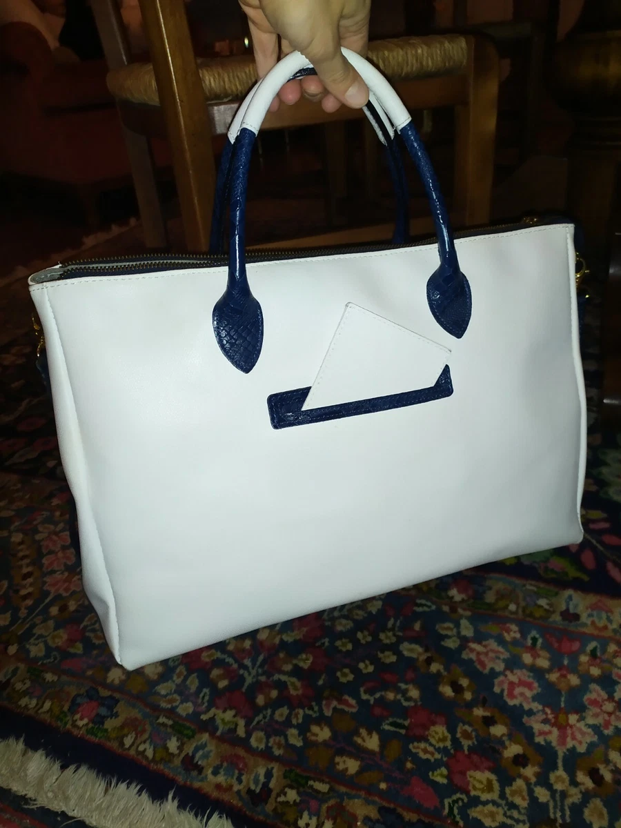Borsa pitonata deals bianca e nera